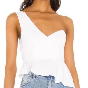 Revolve White One Strap Top